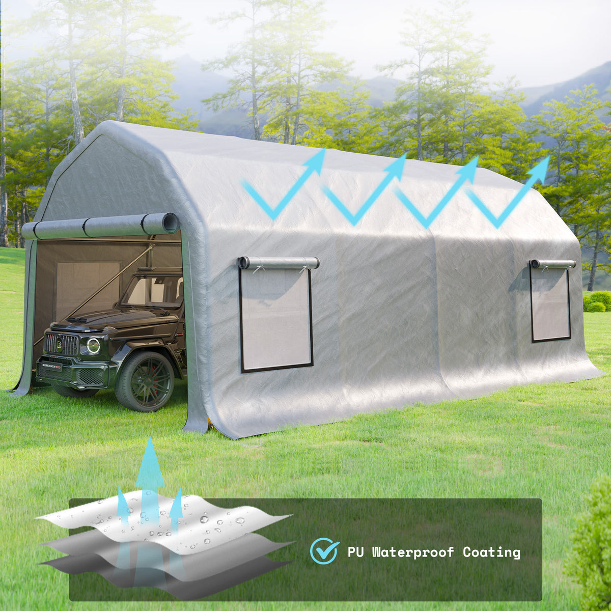 Solcor Portable Carport Shed