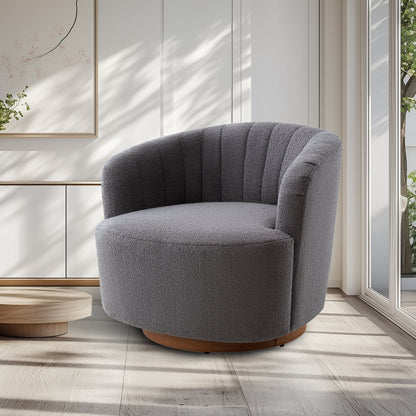 Isla 360° Swivel Barrel Chair - Grey