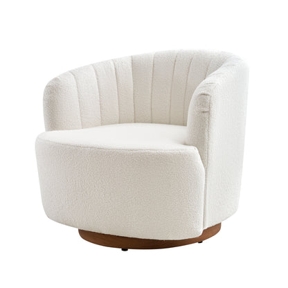 Isla 360° Swivel Barrel Chair - White