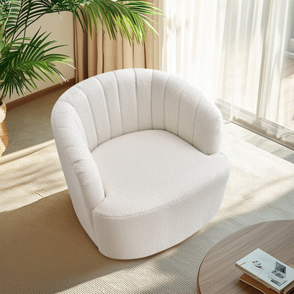 Isla 360° Swivel Barrel Chair - White