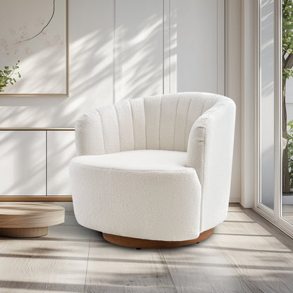 Isla 360° Swivel Barrel Chair - White