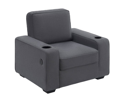 Chords Deep Seat Sofa Chair - Chenille Charcoal Grey