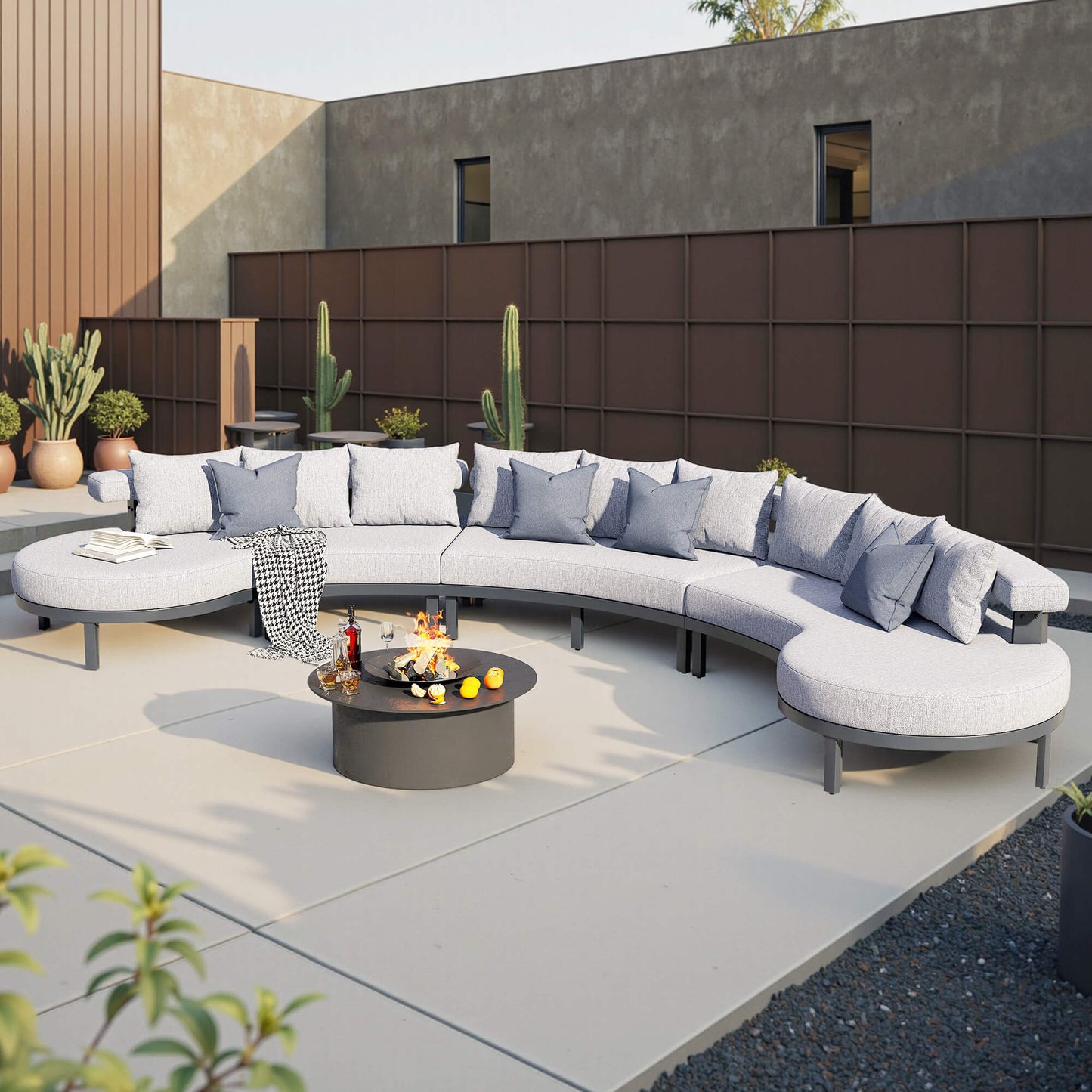 Roper Aluminum Patio Sectional Set - Amerlife