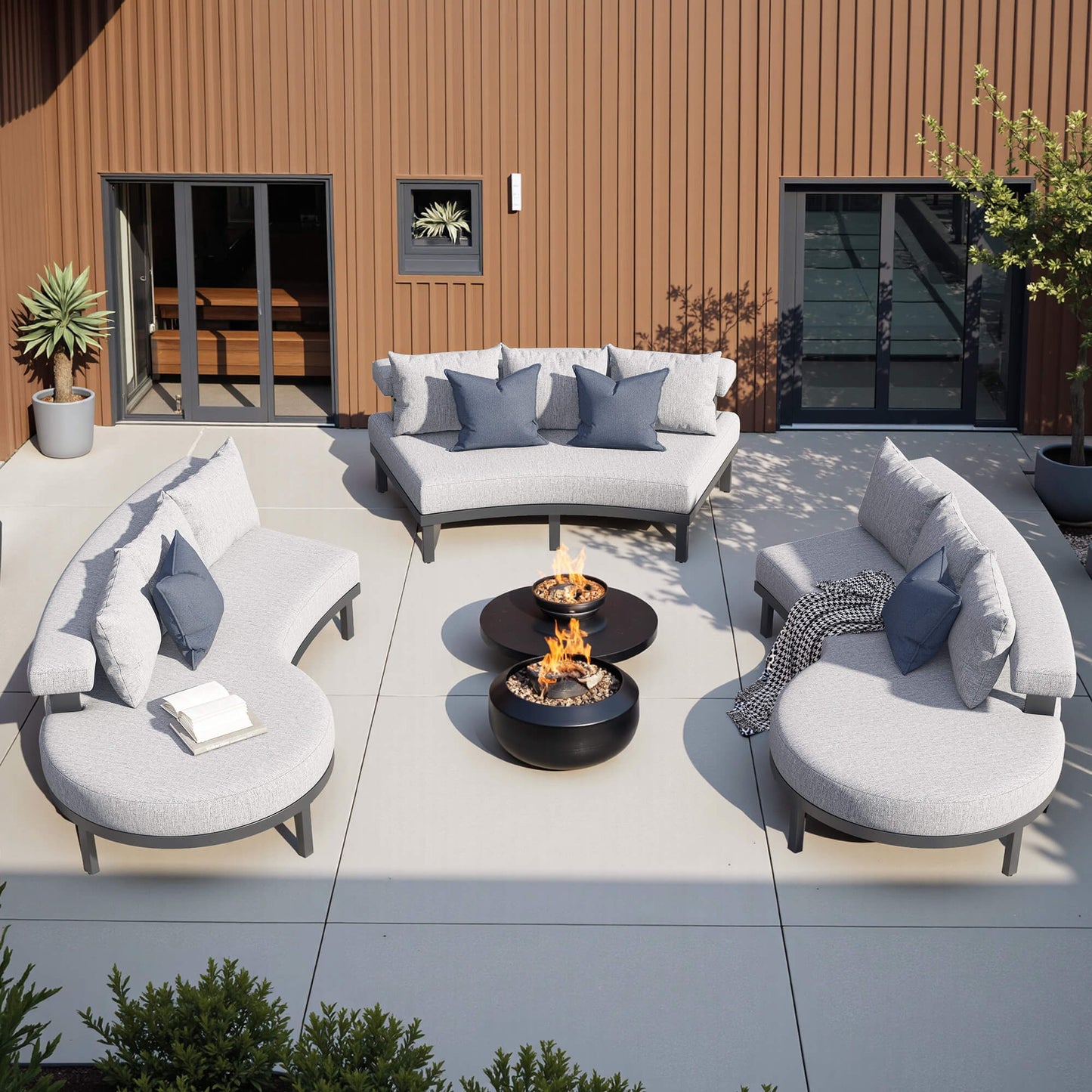 Roper Aluminum Patio Sectional Set - Amerlife