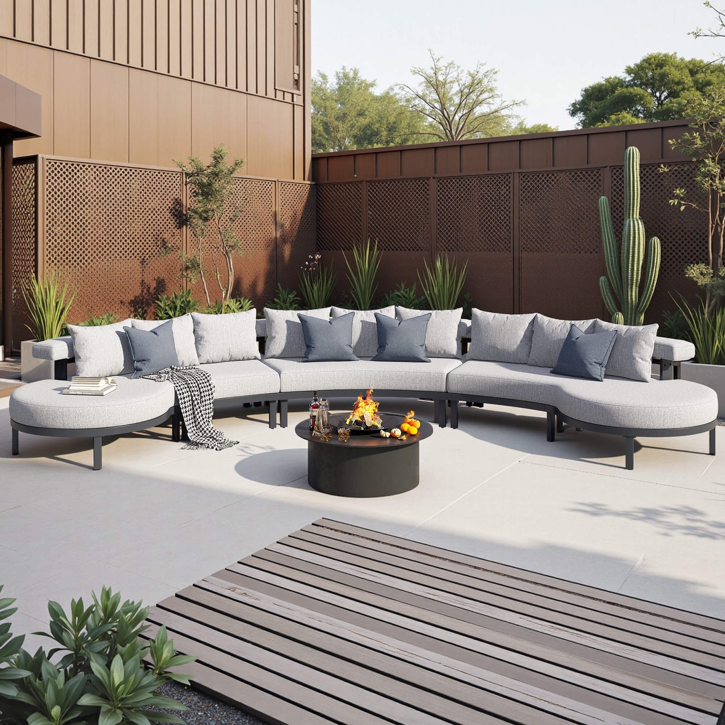 Roper Aluminum Patio Sectional Set - Amerlife