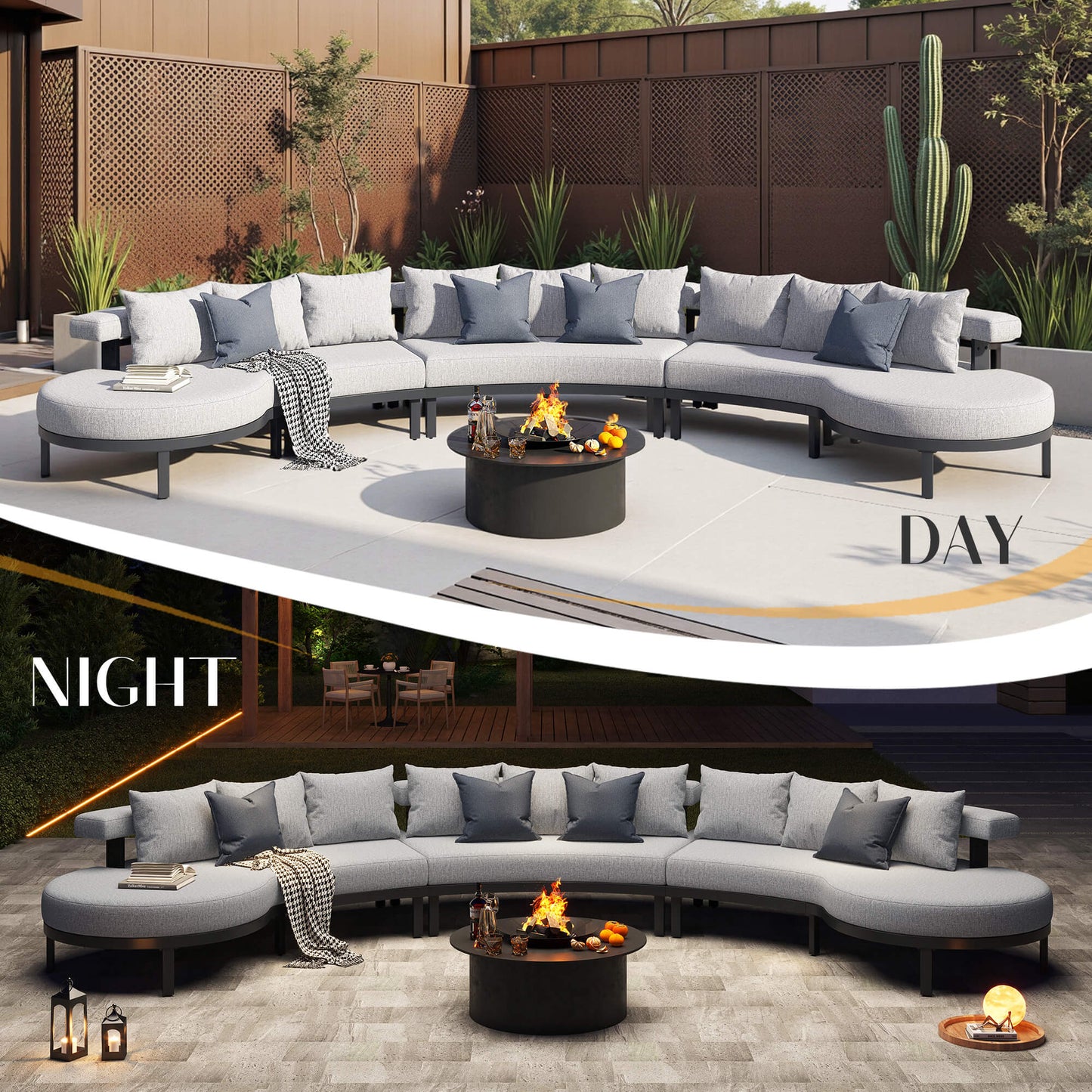 Roper Aluminum Patio Sectional Set - Amerlife