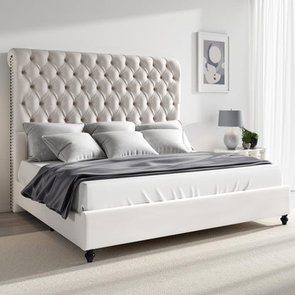 Curl Bed Frame Amerlife-Cream