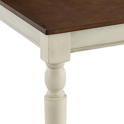 Spur 6-Piece Dining Table Set Amerlife 6-Piece / White & Brown