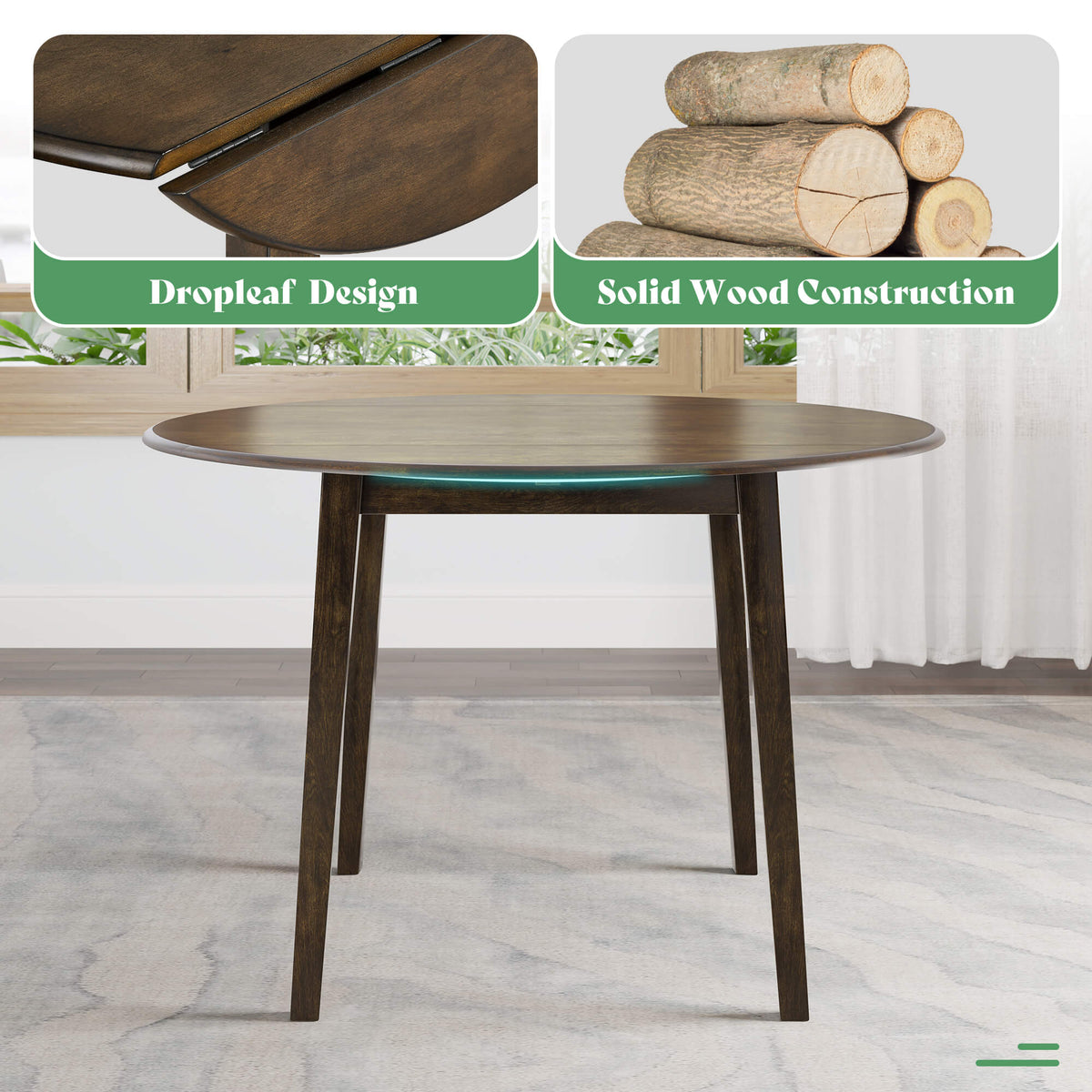 Century 7-Piece Solid Wood Dining Table Set