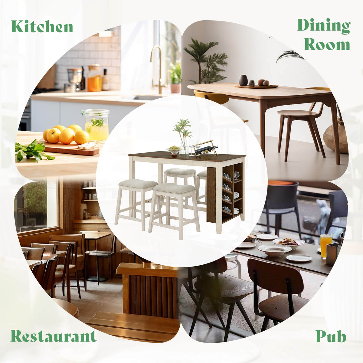 Harper 5-Piece Dining Table Set