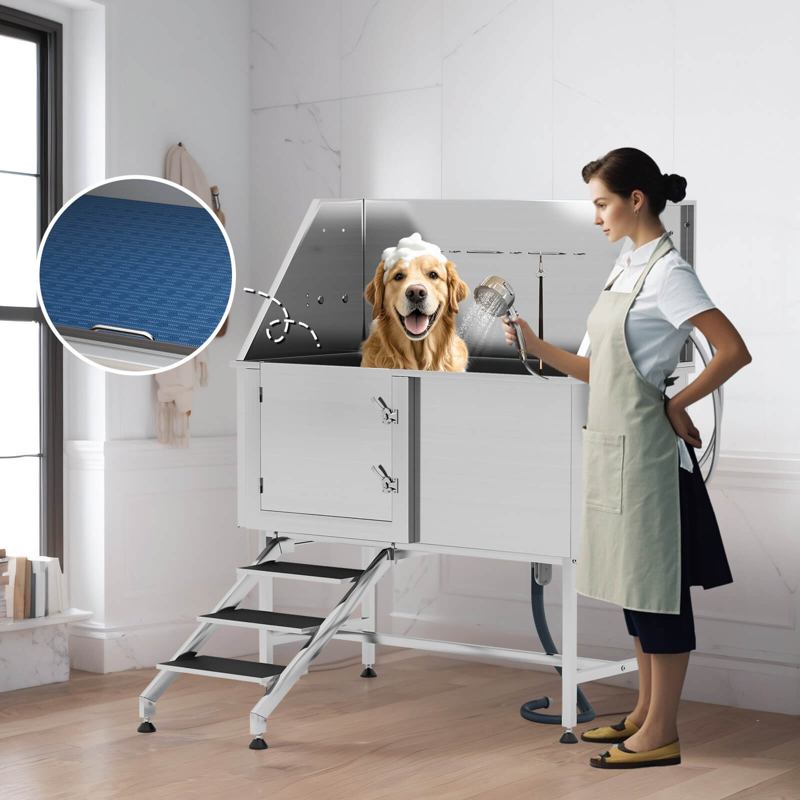 PawSpa Stainless Steel Dog Washing Station Amerlife