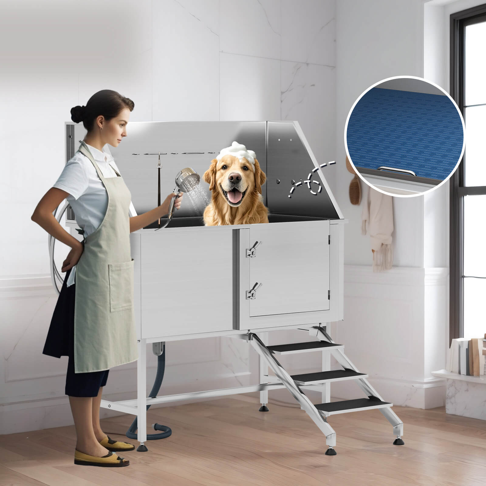 PawSpa Stainless Steel Dog Washing Station Amerlife