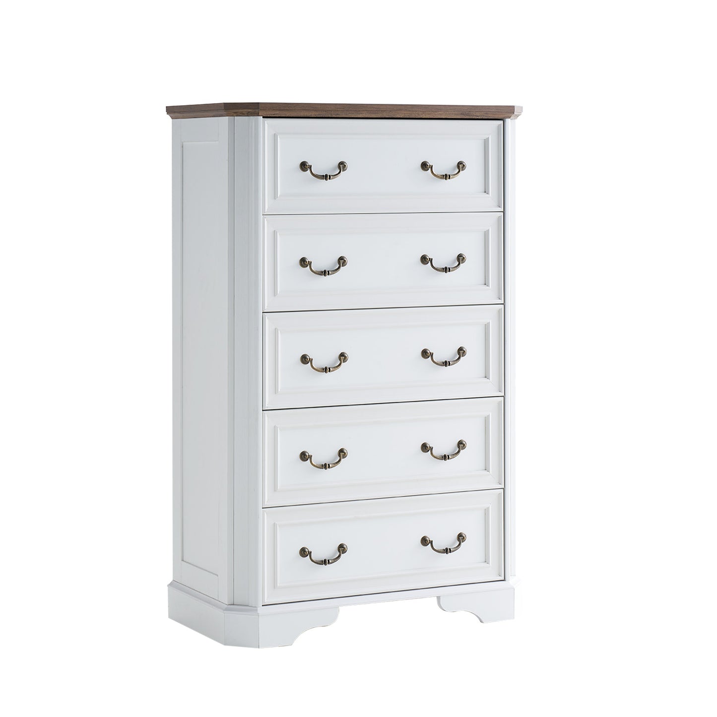 Somer 5-Drawers Dresser Bevel Shape - Antique White