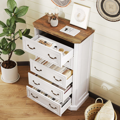 Somer 5-Drawers Dresser Bevel Shape - Antique White