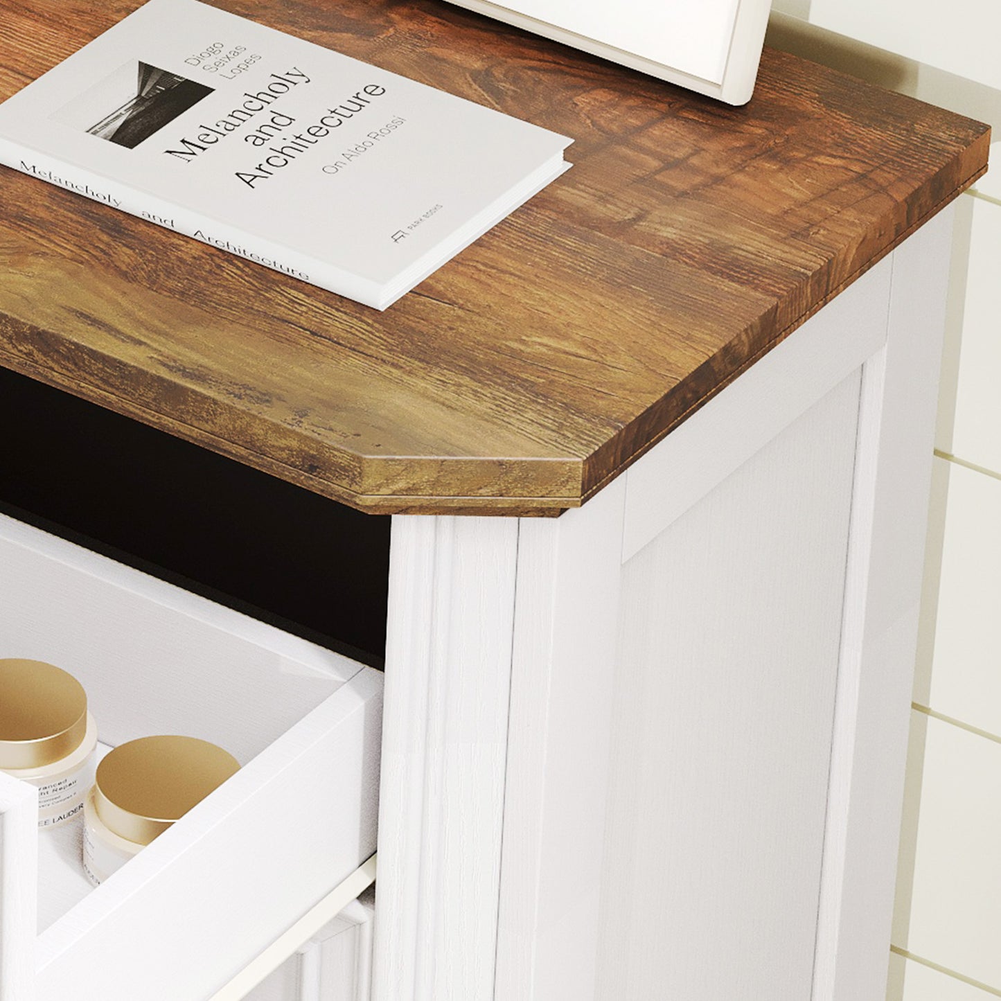 Somer 5-Drawers Dresser Bevel Shape - Antique White