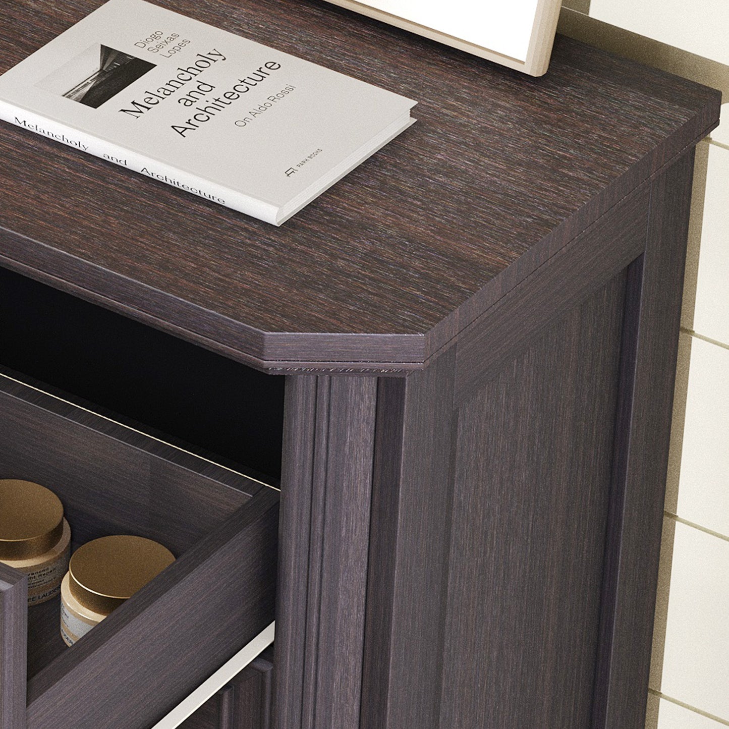 Somer 5-Drawers Dresser Bevel Shape - Golden Brown