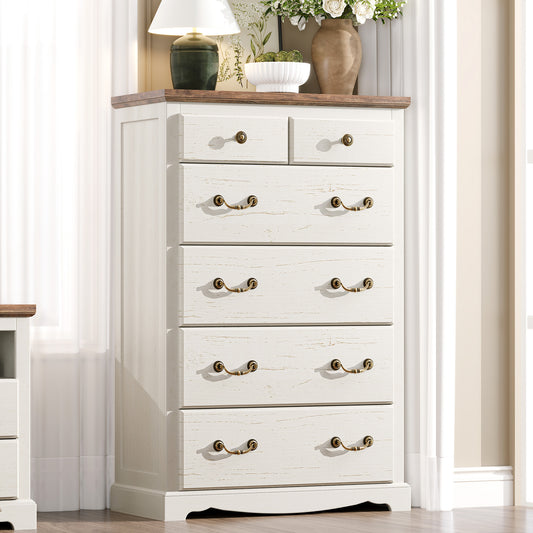 Erebus 6-Drawers Dresser - Antique White