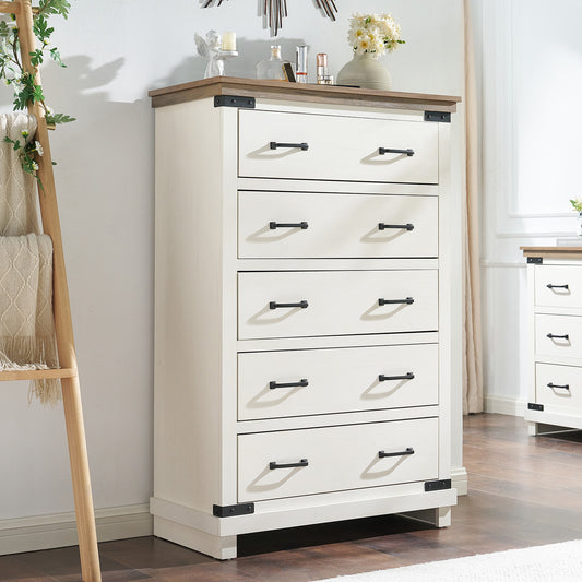 Quin 5-Drawers Dresser Antique White