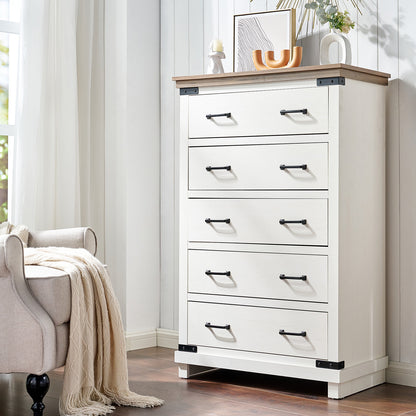 Quin 5-Drawers Dresser Antique White