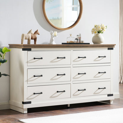 Quin 6-Drawers Dresser Antique White