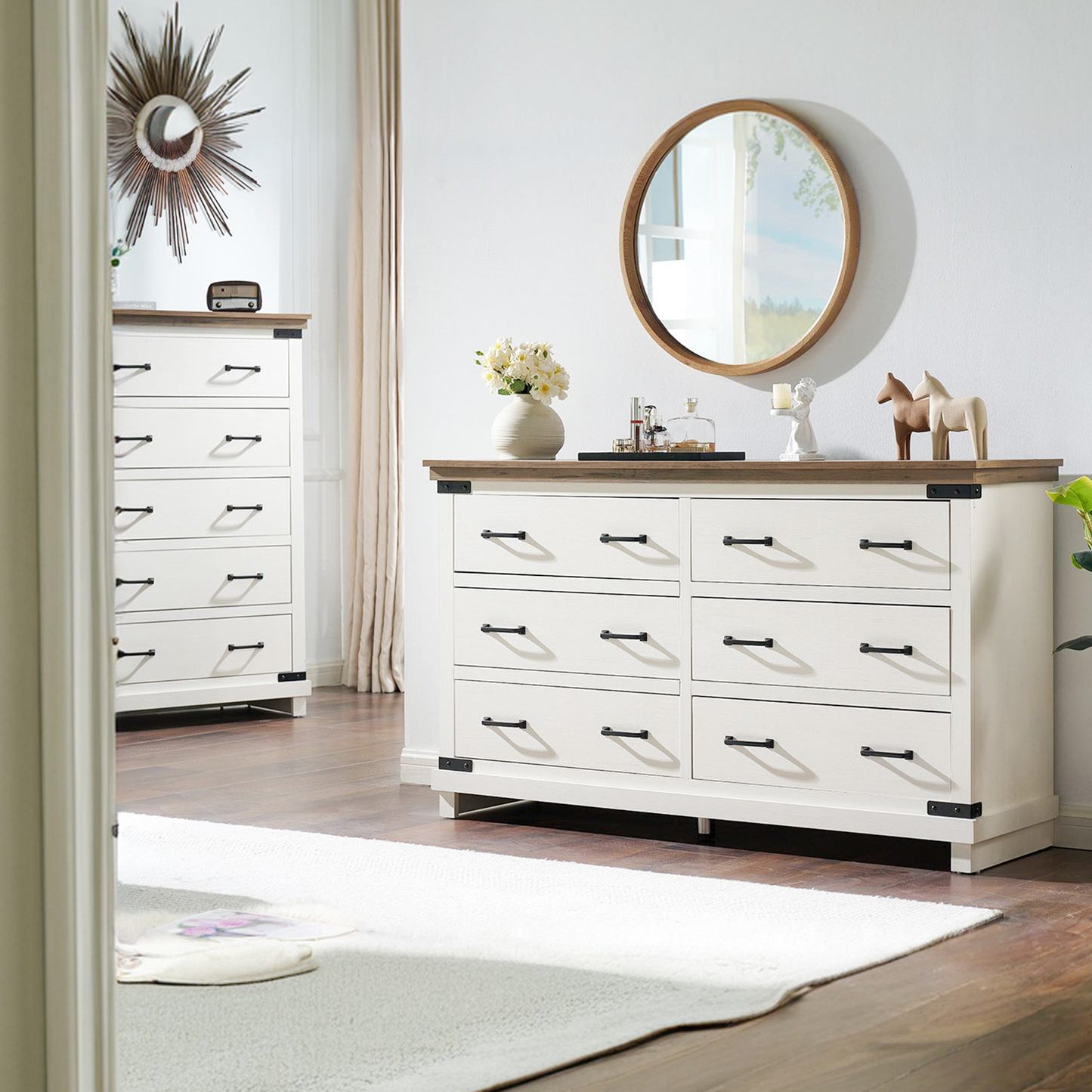 Quin 6-Drawers Dresser Antique White