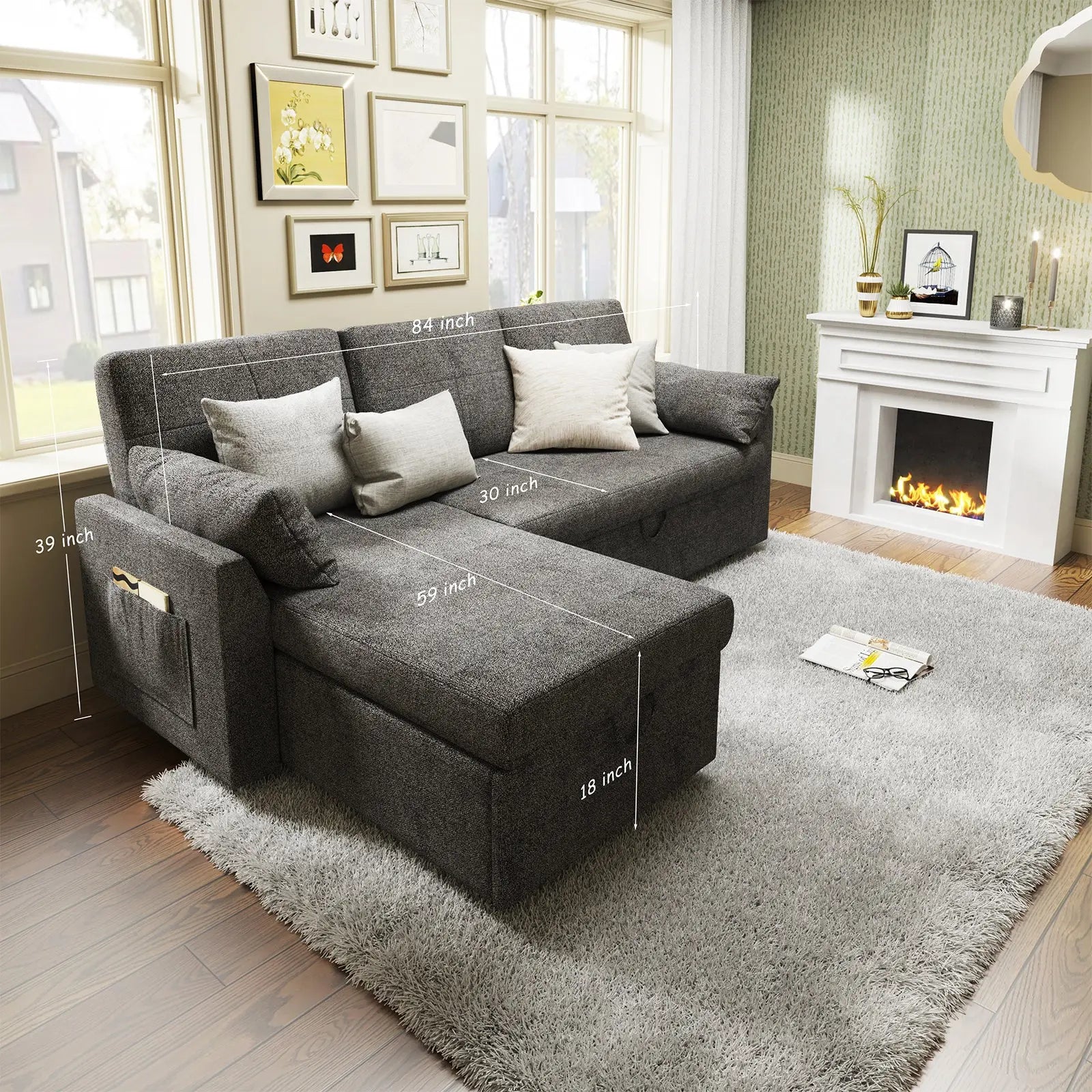 Gray Chenille