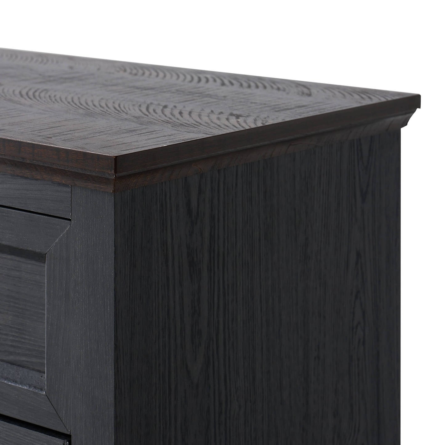 Liviana 70" Fireplace TV Stand - Espresso & Drak Grey