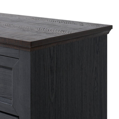 Liviana 70" Fireplace TV Stand - Espresso & Drak Grey