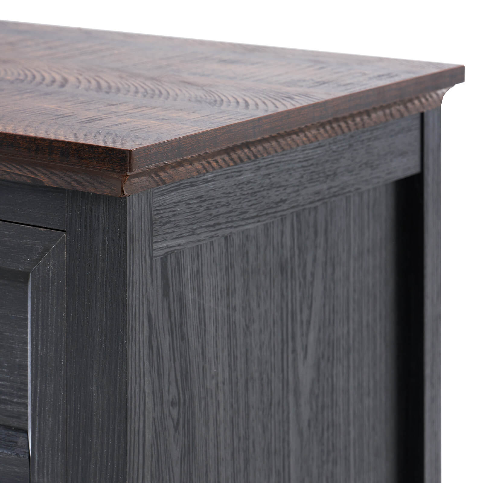 Shipston 70" Fireplace TV Stand - Espresso & Dark Gray