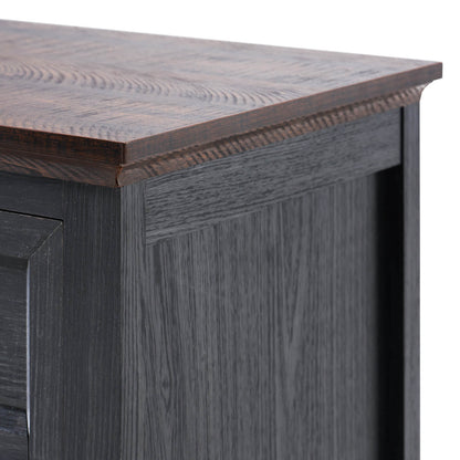 Shipston 70" Fireplace TV Stand - Espresso & Dark Gray