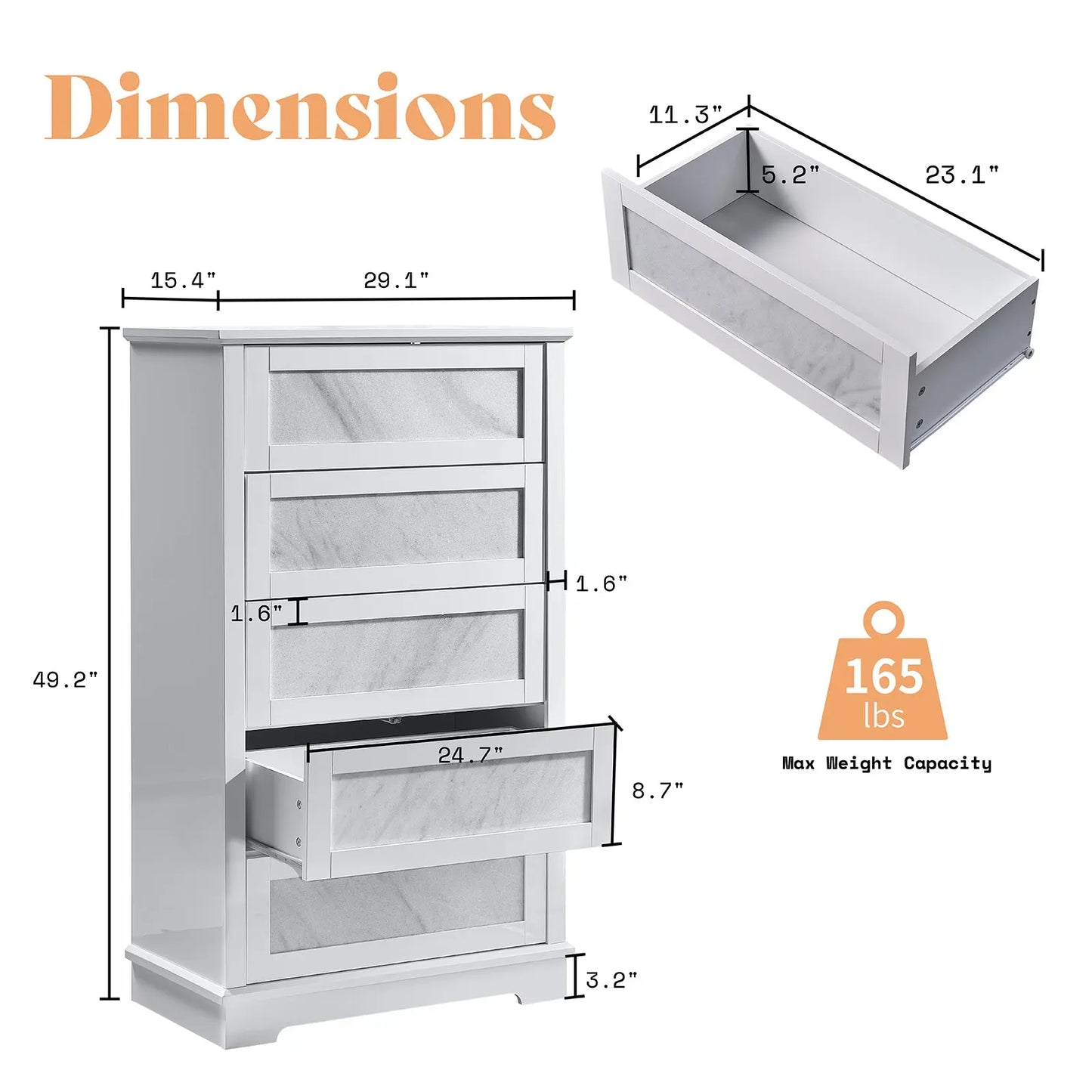 Galala5-Drawers Dresser