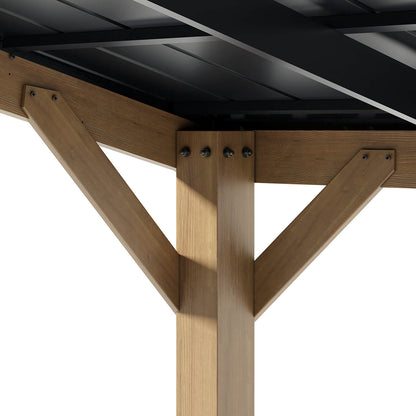 Bayshore Sloped Roof Gazebo with Bar Shelf - 10x14ft