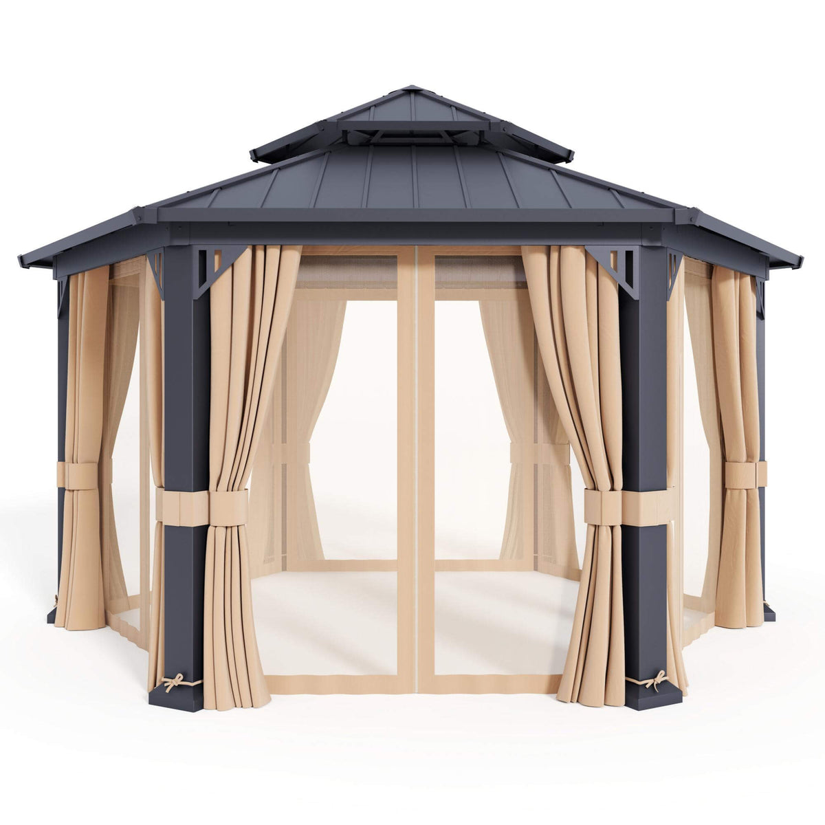 Ironwill Hexagon Metal Gazebo Amerlife