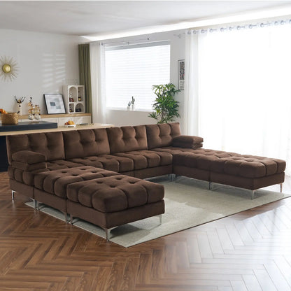 124''-8 Seats U-shape / Brown