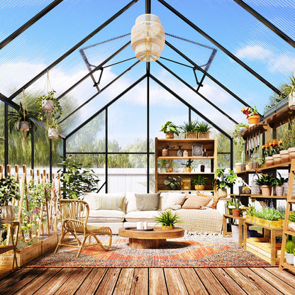 Verda Polycarbonate Greenhouse - 7.7x11.4x7.0 FT