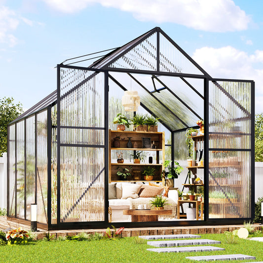 Verda Polycarbonate Greenhouse - 7.7x7.7x7.0 FT
