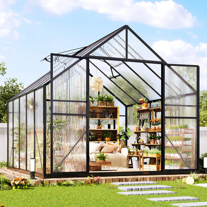 Verda Polycarbonate Greenhouse - 7.7x9.2x7.0 FT