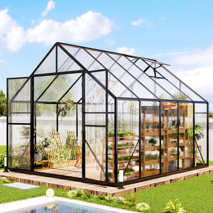 Verda Polycarbonate Greenhouse - 7.7x9.2x7.0 FT