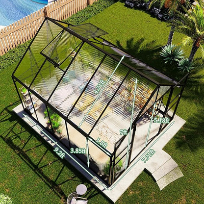 Verda Polycarbonate Greenhouse - 7.7x9.2x7.0 FT