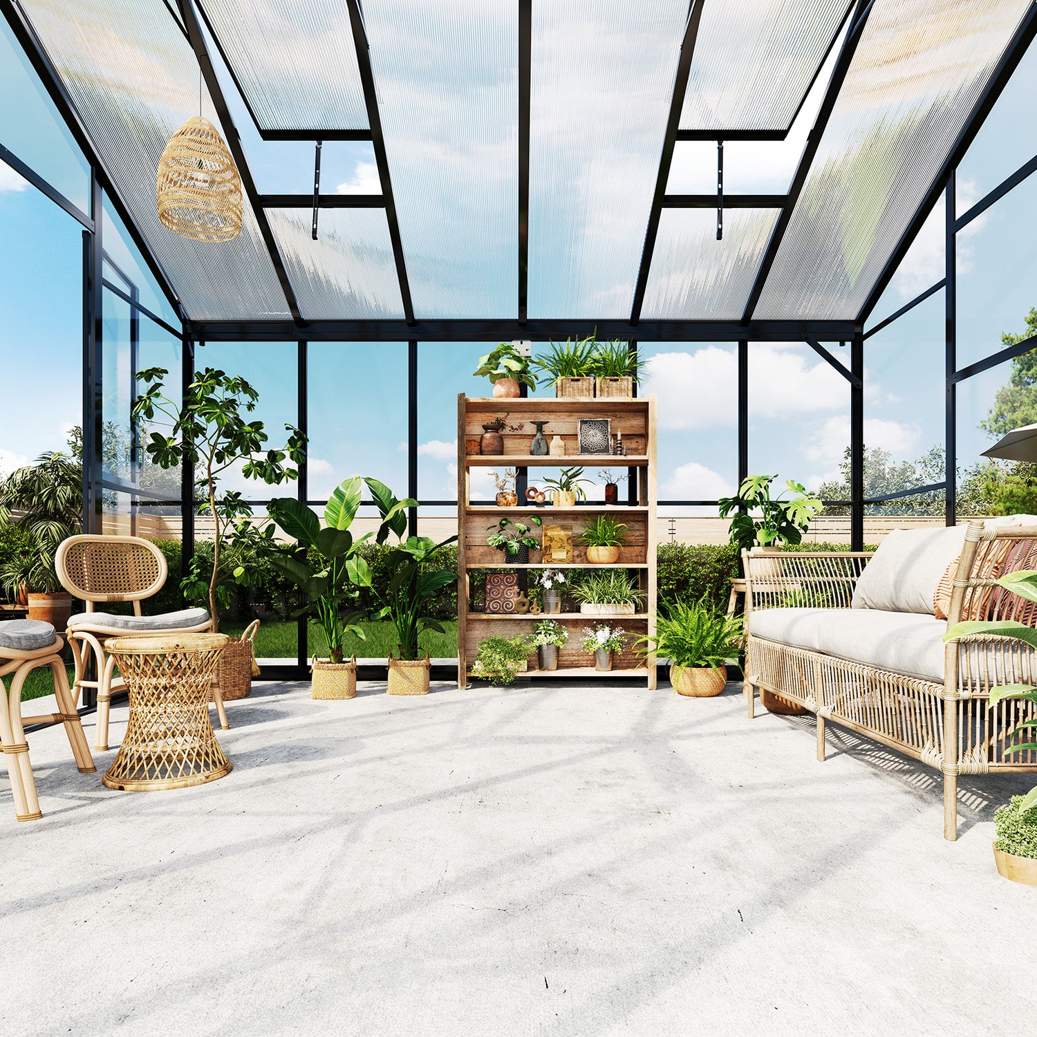 Sunlit Greenhouse with Quick Connector Amerlife 12x10x8 FT