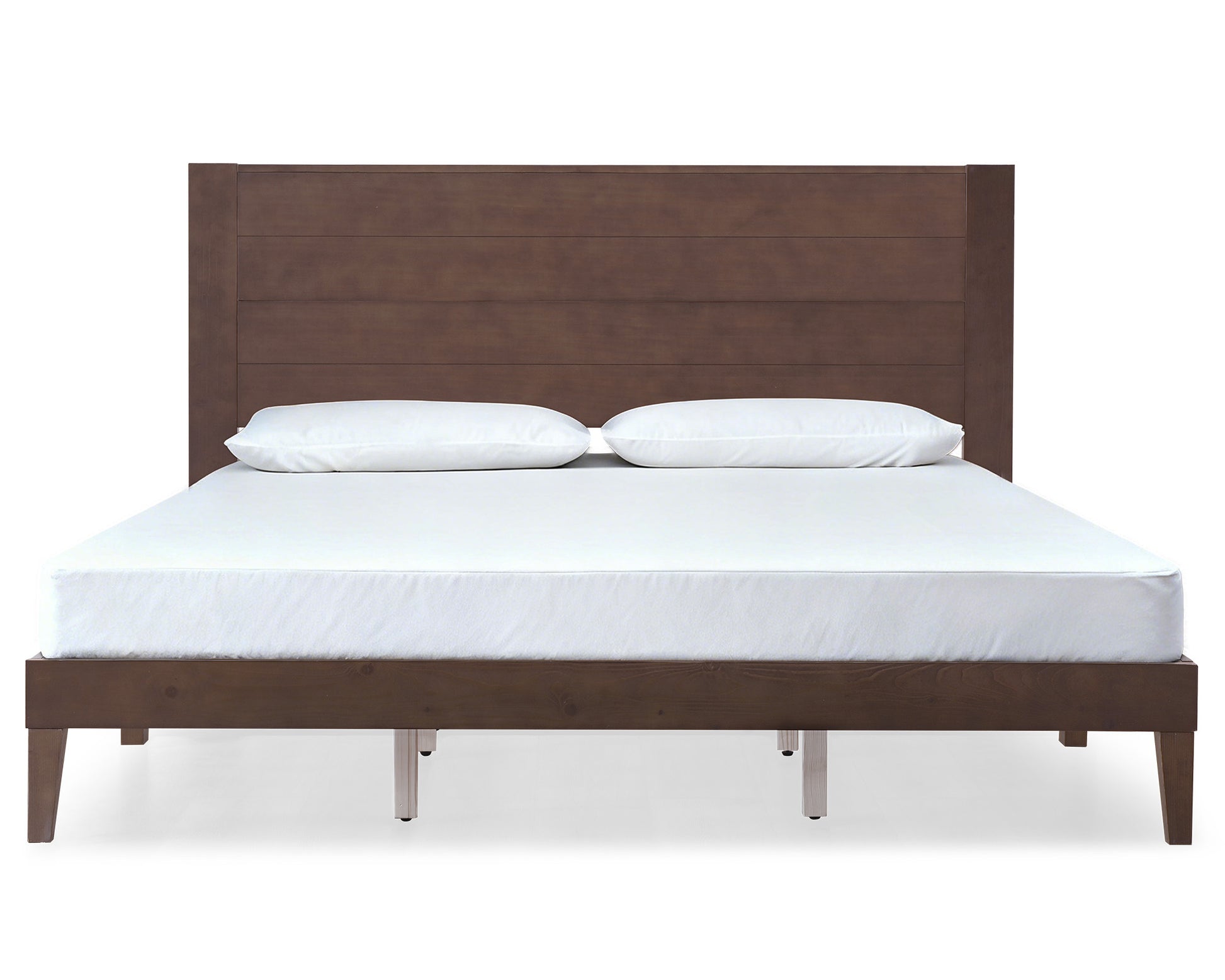 Fremont Wood Platform Bed Full size Dark Walnut