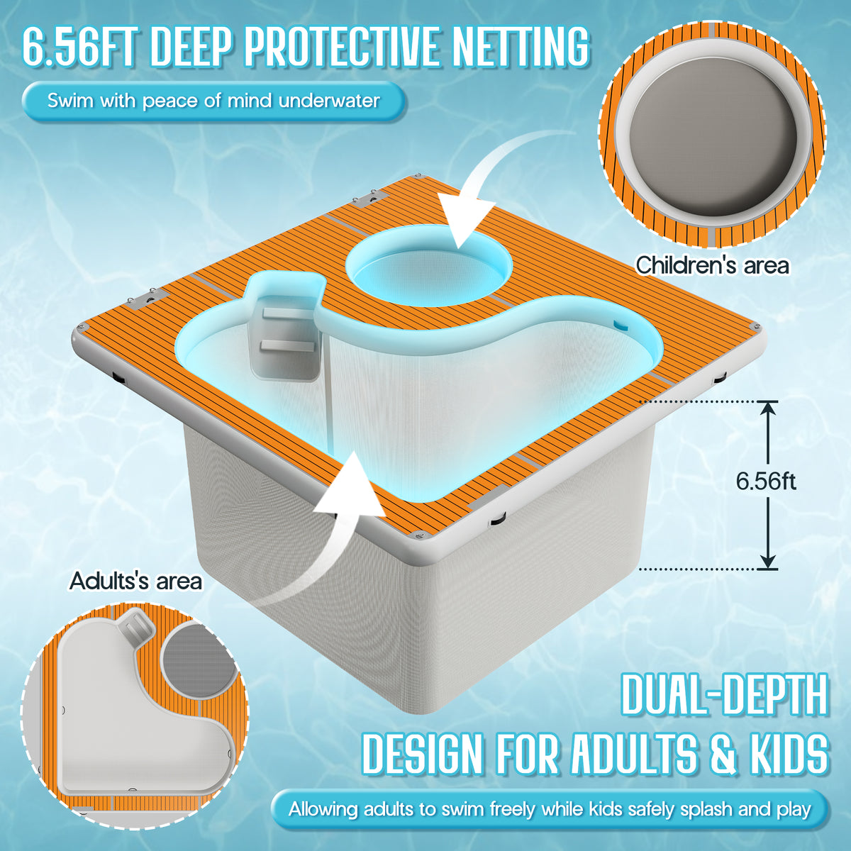 Prep Inflatable Sea Pool Platform -13x13FT