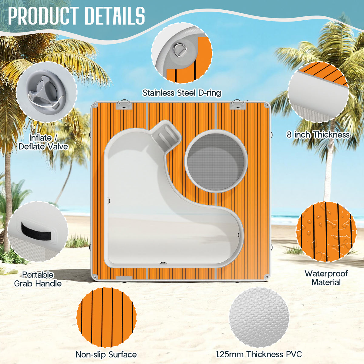 Prep Inflatable Sea Pool Platform -13x13FT
