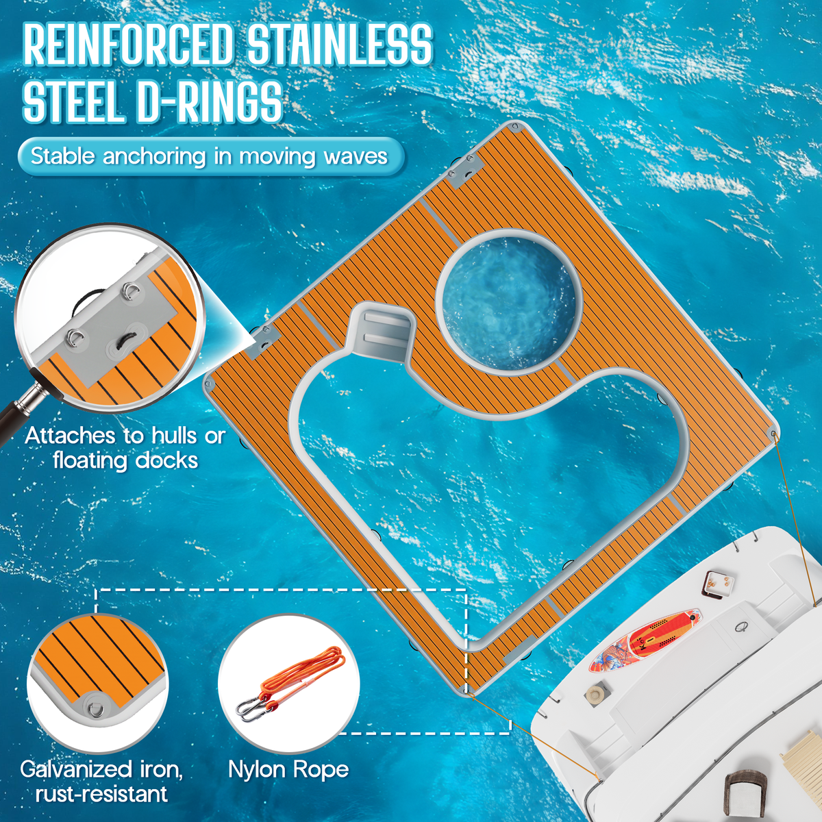 Prep Inflatable Sea Pool Platform -13x13FT