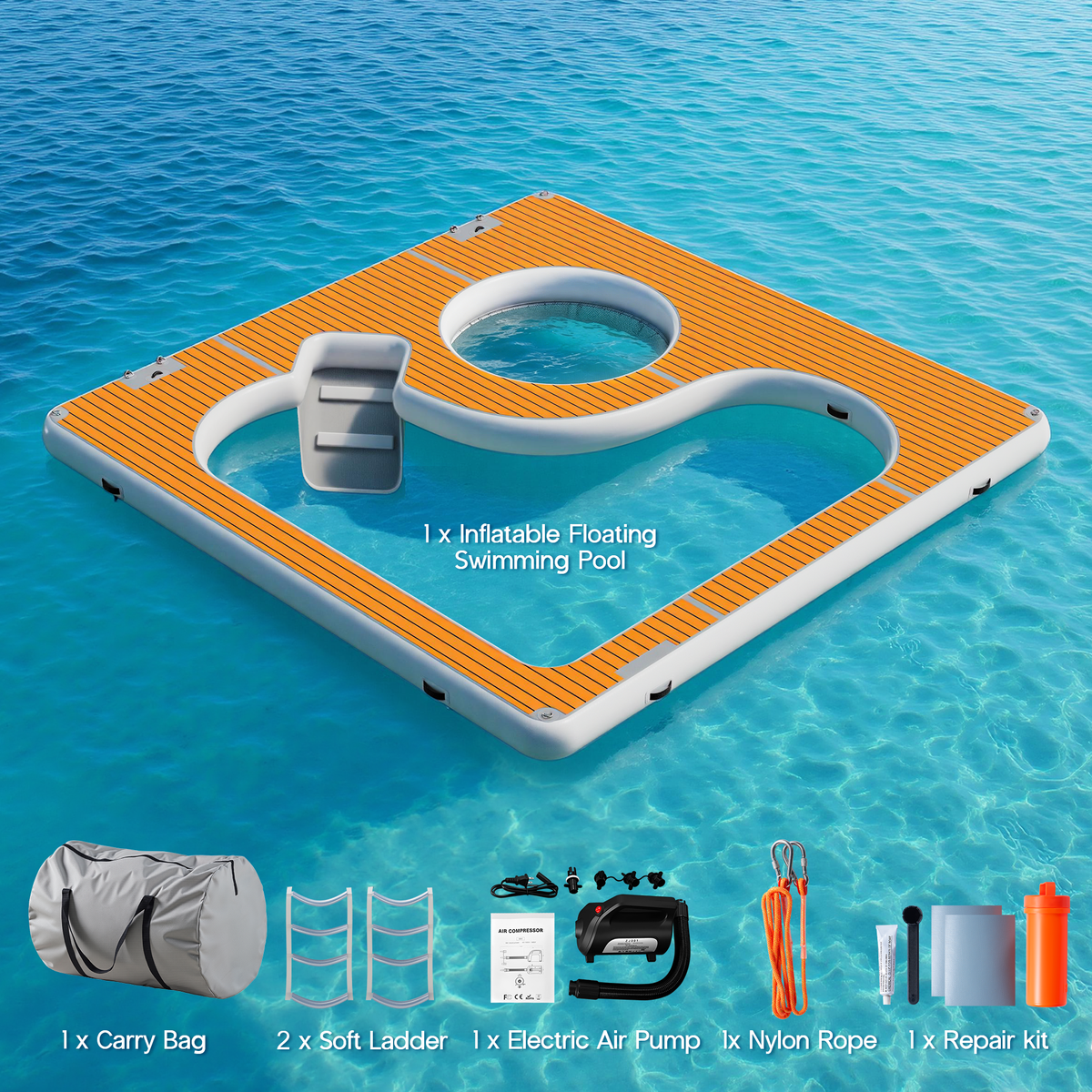 Prep Inflatable Sea Pool Platform -13x13FT