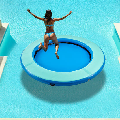 Nixie Inflatable Water Hammock-8*8FT / Circle / Green+Blue