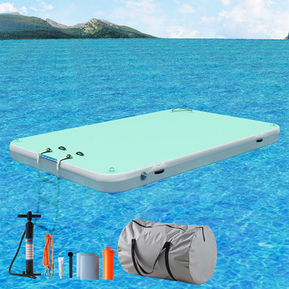 Ploov Inflatable Floating Dock - Regular / 10x6 FT / Green
