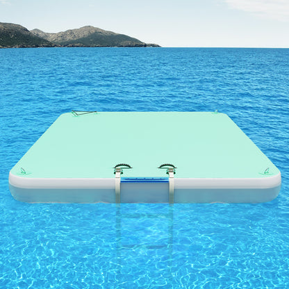 Ploov Inflatable Floating Dock - Regular / 10x6 FT / Green