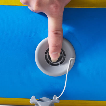 Ploov Inflatable Floating Dock - Recessed Pool / 12x8 FT / Blue & White