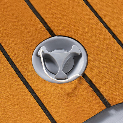 Ploov Inflatable Floating Dock - EVA Surface / 7x7 FT / Brown